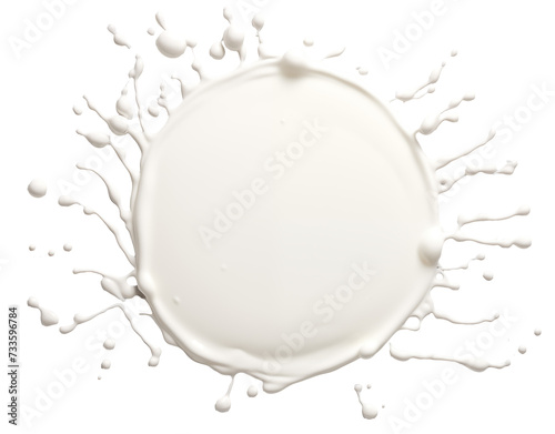 Splash milk Isolated on a transparent background