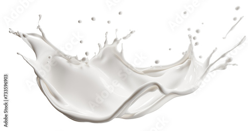 Splash milk Isolated on a transparent background