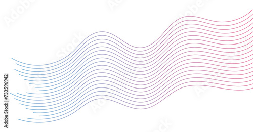 Abstract wavy lines element background. Suitable for AI, tech, network, science, digital technology theme	

