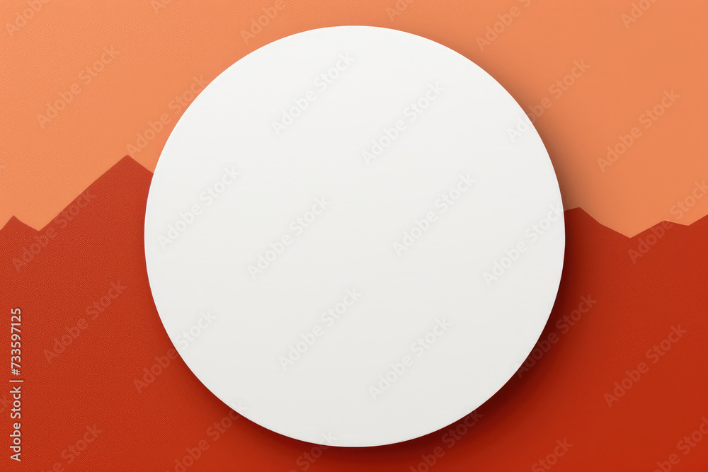 Minimalist Circle Against Orange Background Minimalist Circle Against Orange Background