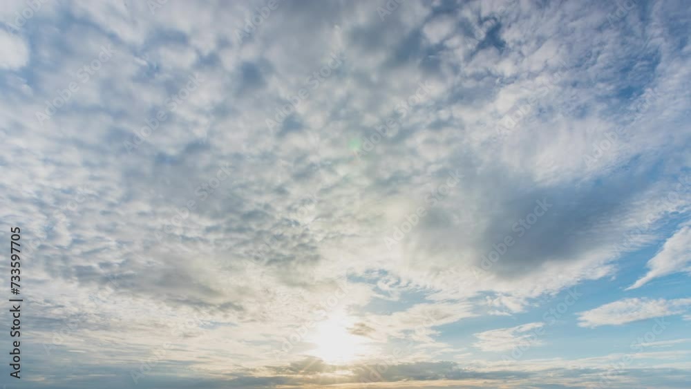 Time Lapse, Majestic Sunset Sky with Sun Rays Peeking Through Clouds Time Lapse, Majestic Sunset Sky with Sun Rays Peeking Through Clouds