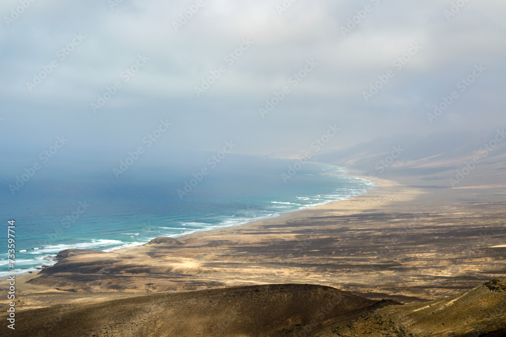 Misty beach at Cofete Fuerteventura Misty beach at Cofete Fuerteventura