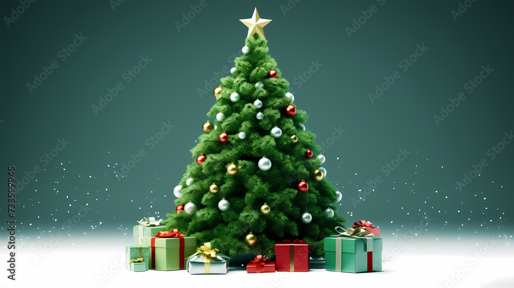 Fototapeta premium Christmas tree, Christmas background