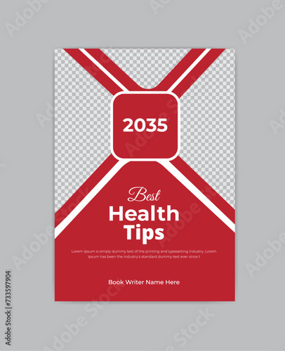 best medial tips book cover design template .