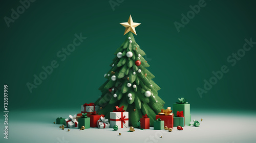 Christmas tree  Christmas background