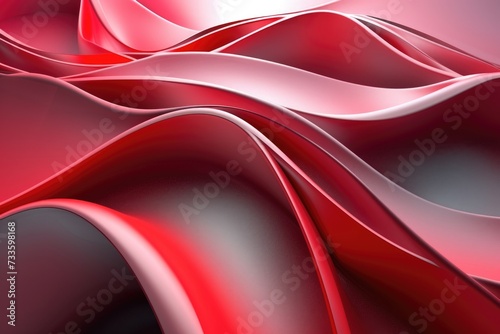 Abstract Red Silk Waves