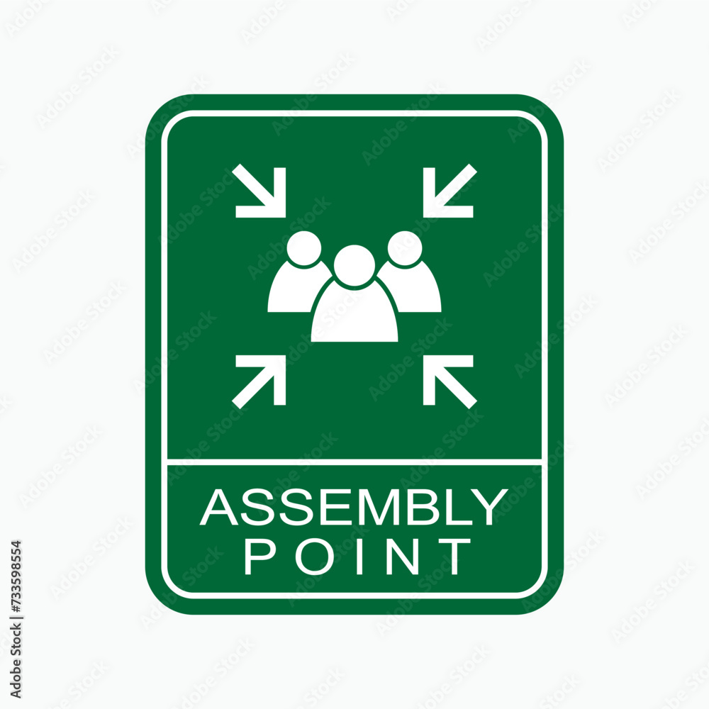 Assembly Point Icon - Vector, Sign and Symbol for Design, Presentation, Website or Apps Elements. Assembly Point Icon - Vector, Sign and Symbol for Design, Presentation, Website or Apps Elements.