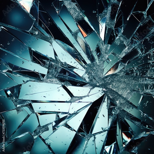 Explosive Shatter of Glass with Dynamic Fragments and Light Burst