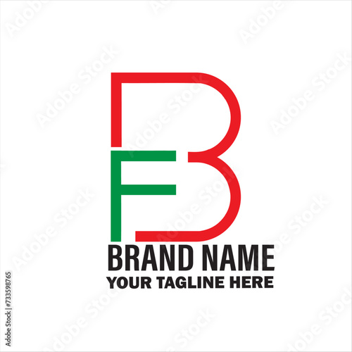 Free Download BF or FB Letter Initial Logo Design, Vector Template business BF logo template - GFXLoad