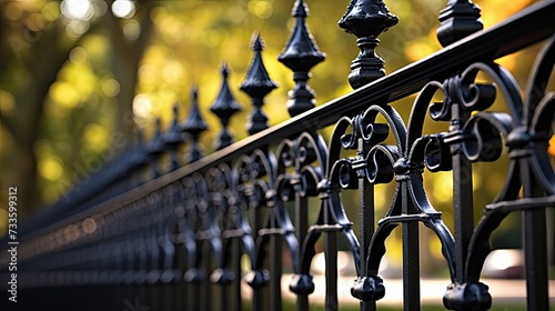 ornamental iron fence photo