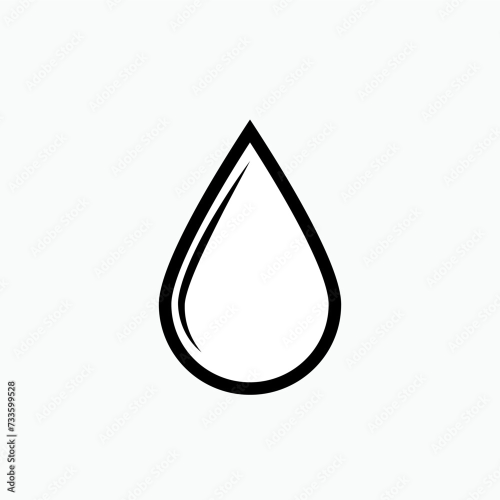 Droplet Icon. Water, Rain or Oil Symbol - Vector. Droplet Icon. Water, Rain or Oil Symbol - Vector.