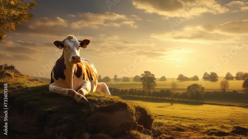 Plakat yoga cow stretch