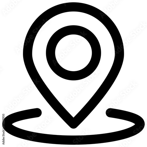 map pointer vector outline icon