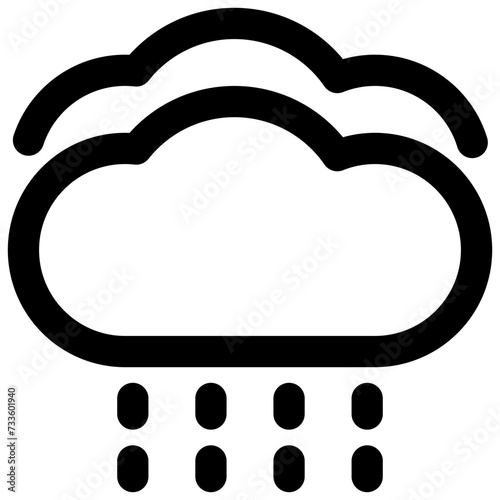 rainy weather vector outline icon