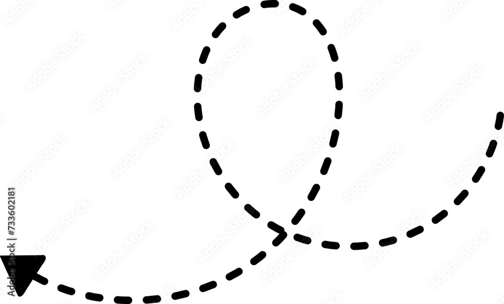 Hand drawn line dashed arrows Hand drawn line dashed arrows