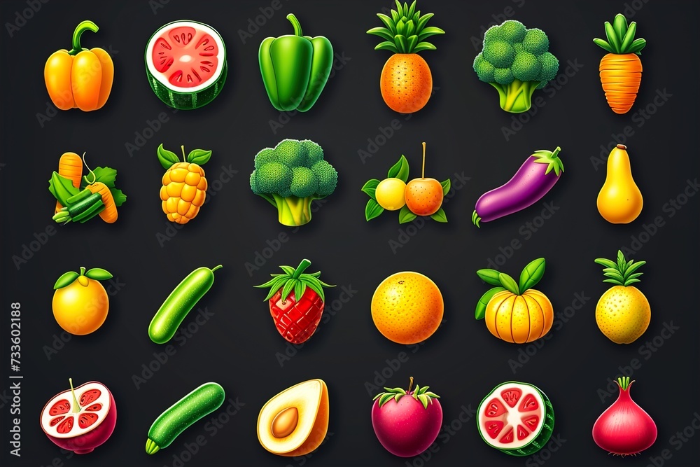 Fototapeta premium set of vegetables