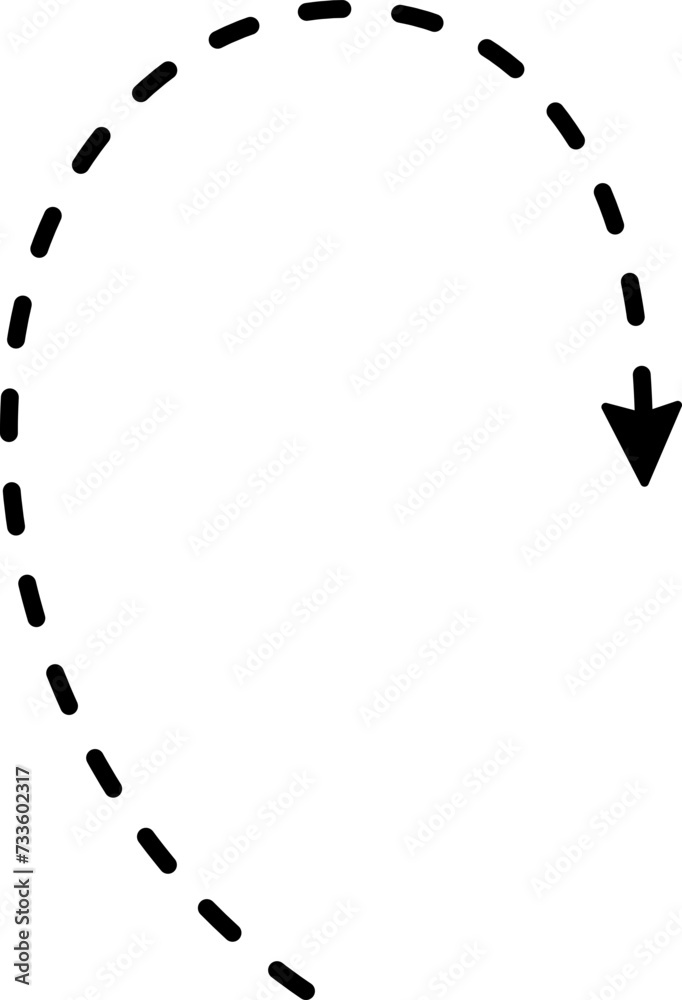 Hand drawn line dashed arrows Hand drawn line dashed arrows