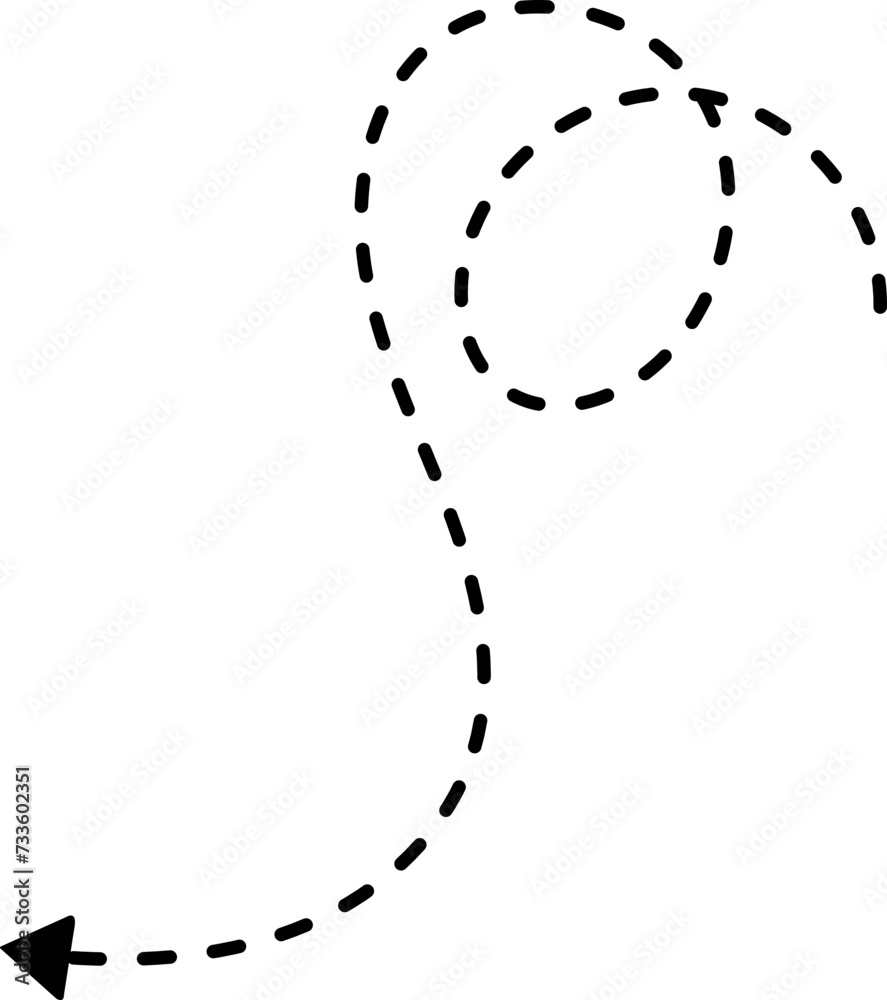 Hand drawn line dashed arrows Hand drawn line dashed arrows