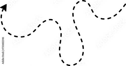 Hand drawn line dashed arrows