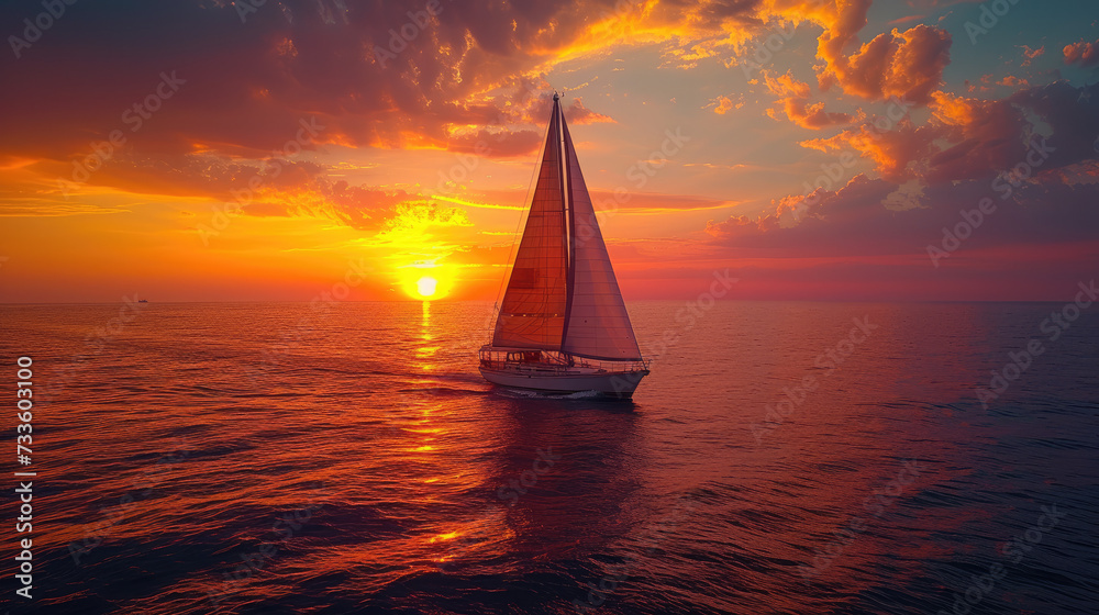 Tranquil Mediterranean Sunset Sailing Experience