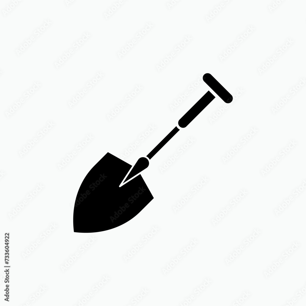 Shovel Icon. Gardening,Trowel. Dig Tool Symbol - Vector. Shovel Icon. Gardening,Trowel. Dig Tool Symbol - Vector.