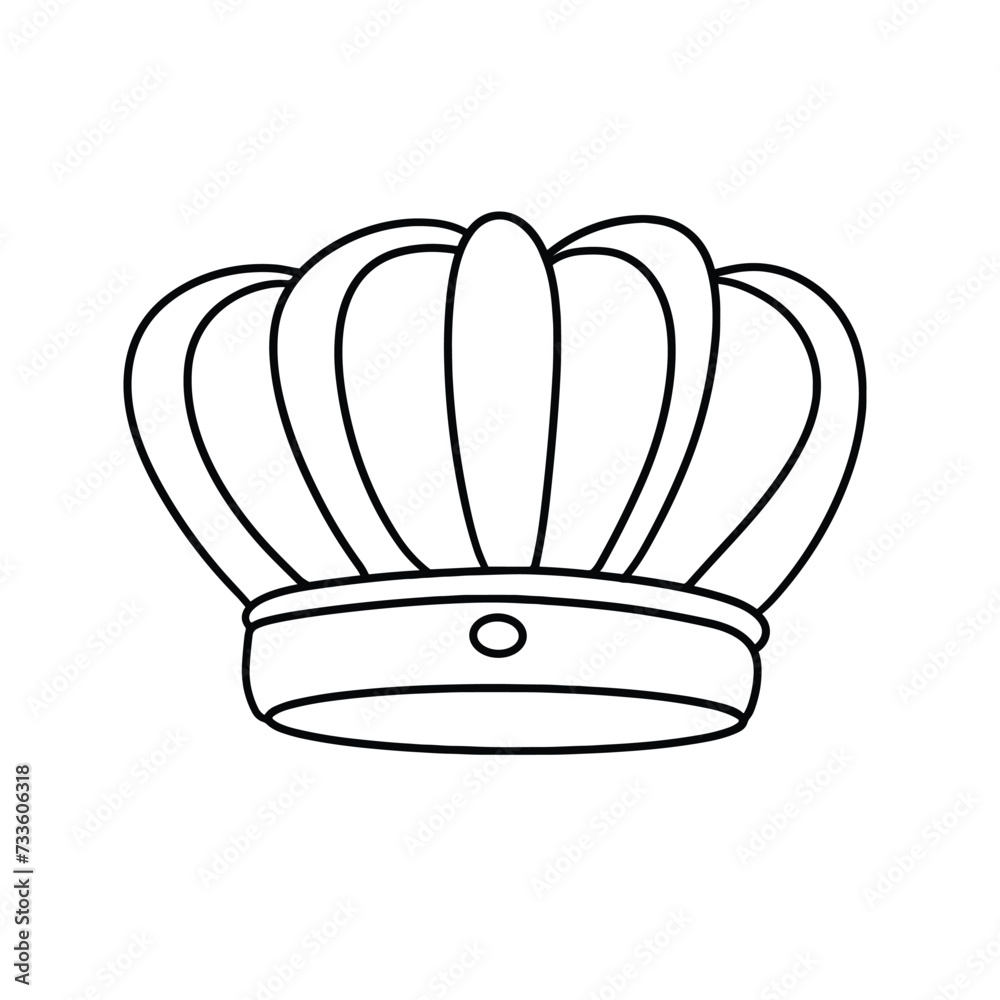 Outline Crown in doodle style isolated on white background. Hand drawn vector art Outline Crown in doodle style isolated on white background. Hand drawn vector art