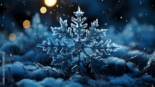 The world transformed into a winter paradise, as snow falls gently on the ground. The HD camera focuses on the mesmerizing play of light on each snowflake, creating a mind-blowing view
