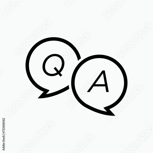 Q and A Icon. FAQ, Help Desk Symbol. Confirm, Question and Answer Symbol - Vector.   