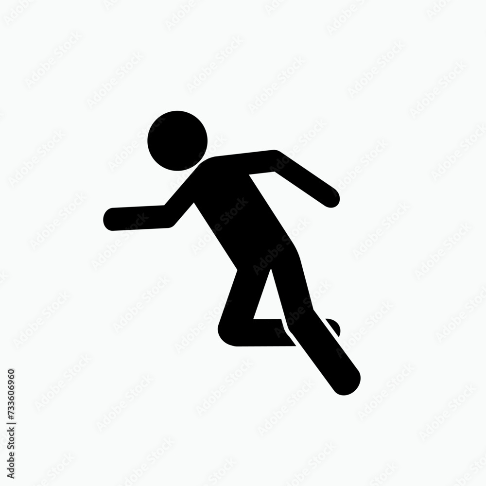Runner Icon. Athlete Running Symbol.       