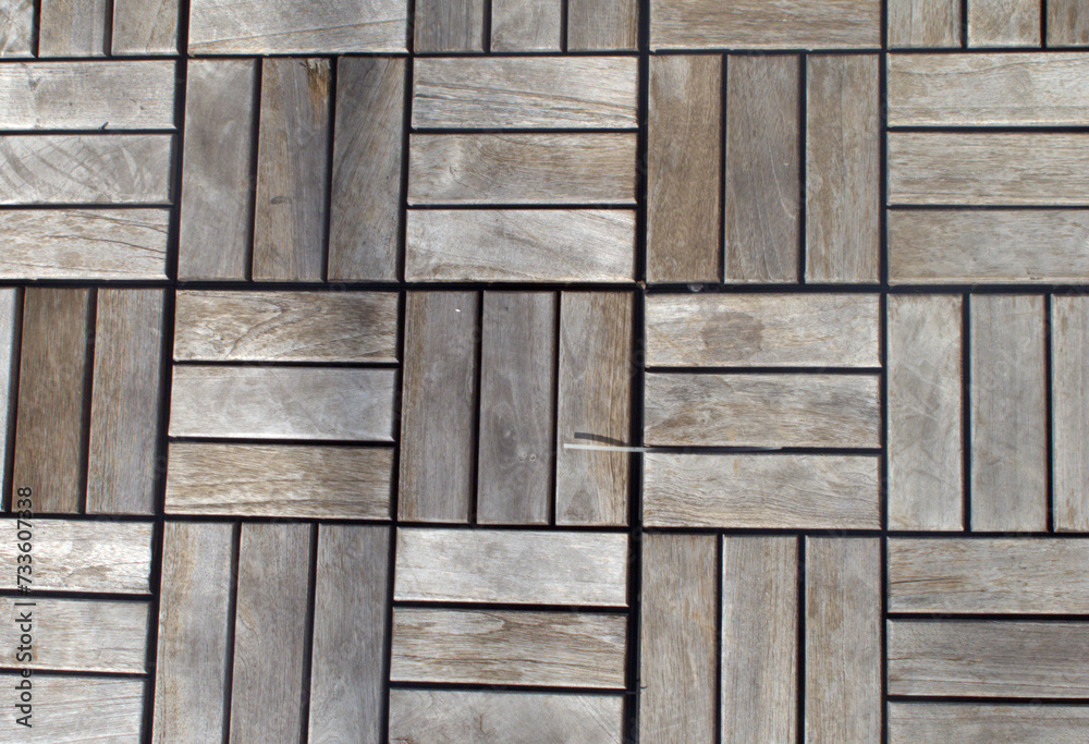 Surface of outdoor wood flooring Surface of outdoor wood flooring