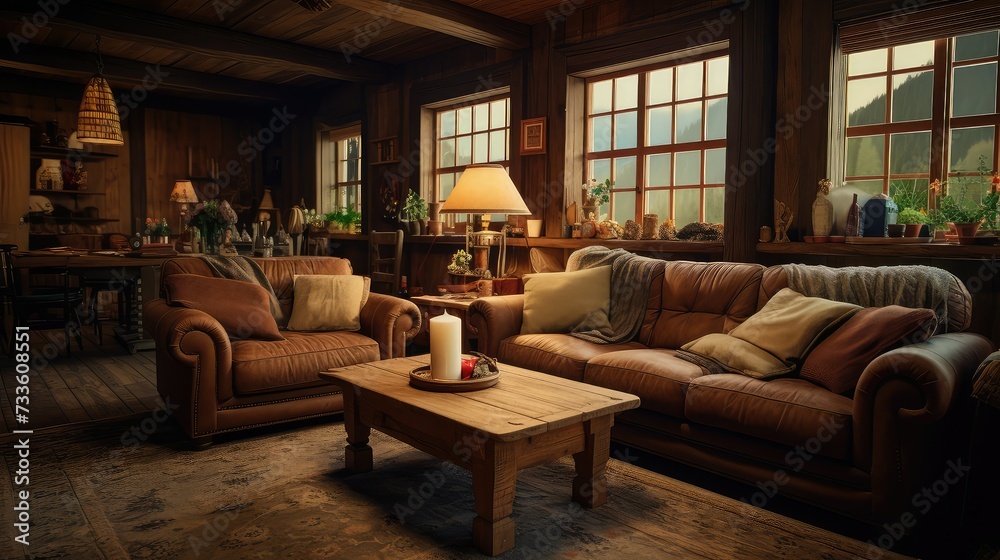 rustic farm living room