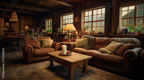 rustic farm living room