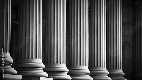 A black and white photo of a column