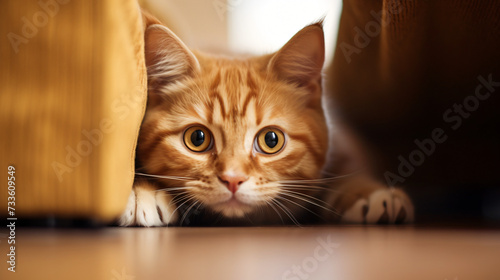 A cat peeks out © Rimsha