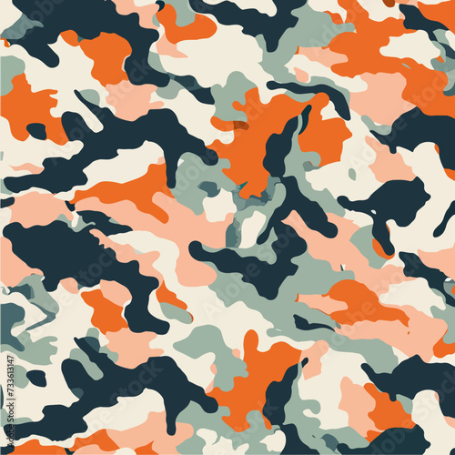 Camouflage pattern. Seamless background. Vector illustration.