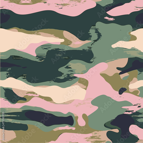 Camouflage pattern. Seamless background. Vector illustration.