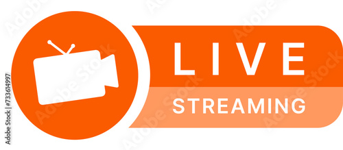 live streaming label vector icon