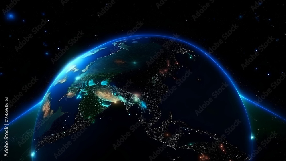 Obraz premium abstract colorful background with bubbles