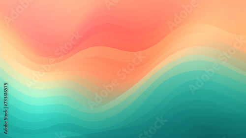 Orange teal green pink abstract background