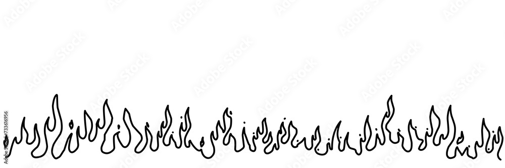 Obraz premium Fire hand drawn illustration isolated on white