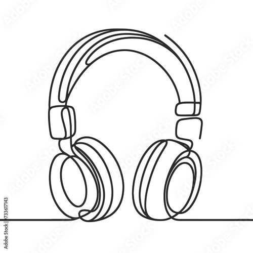 Line drawing style headphones
