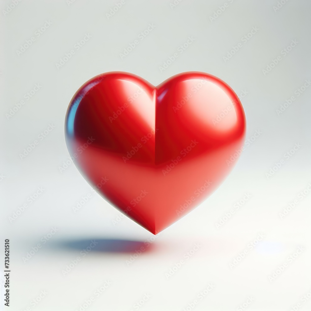 red heart isolated on white