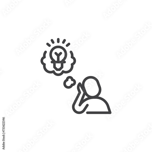 Aha moment line icon