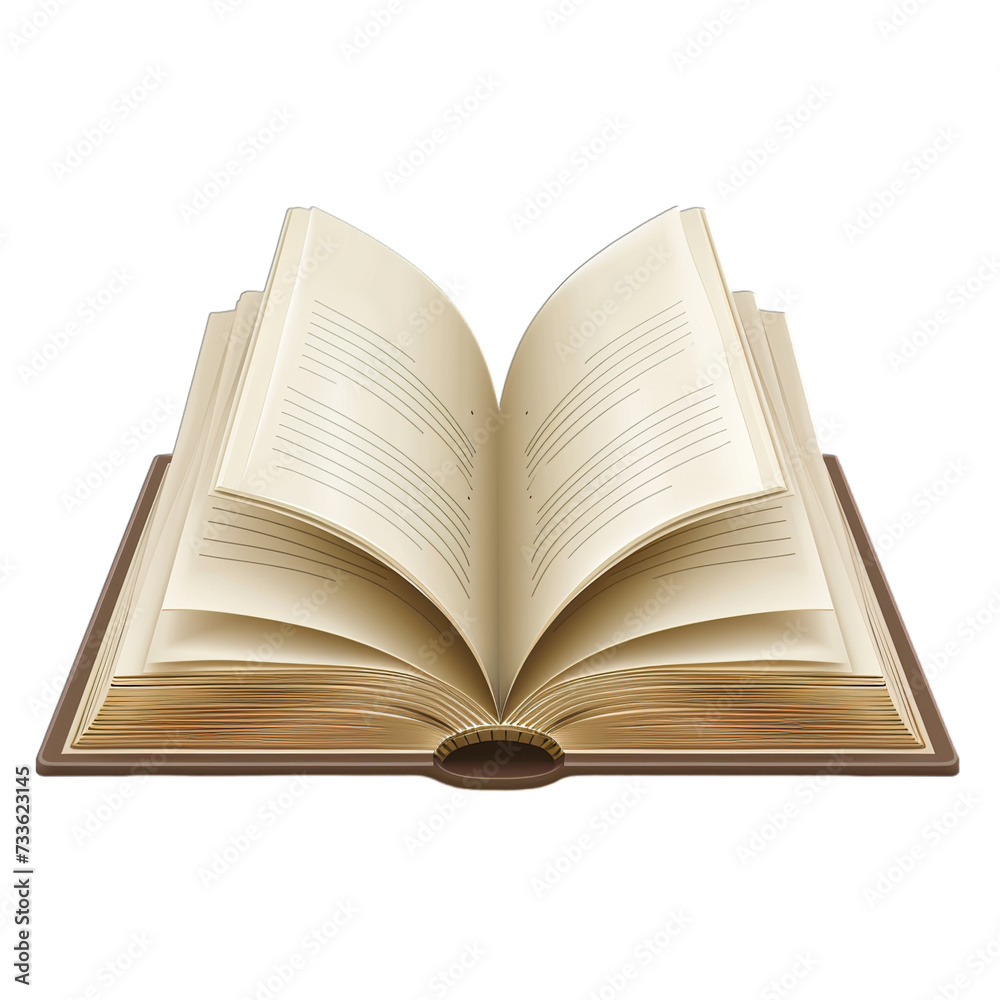 Fototapeta premium open book isolated on white background