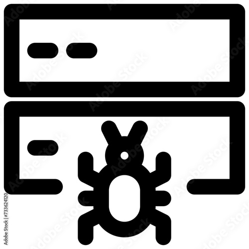 storage infected vector outline icon