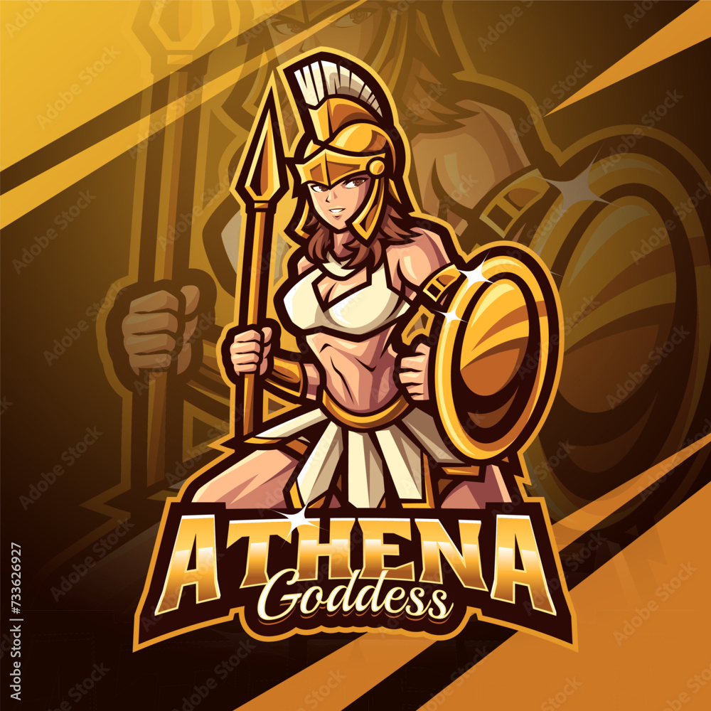 Athena esport mascot logo design
