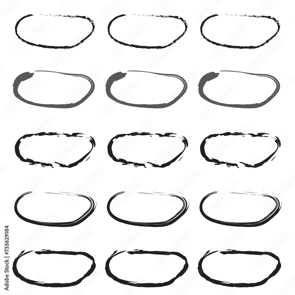 Fototapeta premium Hand drawn doodle brush lines. Vintage hand drawn underline border elements, pencil sketch stroke decoration.