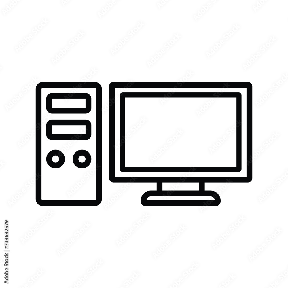 desktop computer icon vector design template simple and clean desktop computer icon vector design template simple and clean