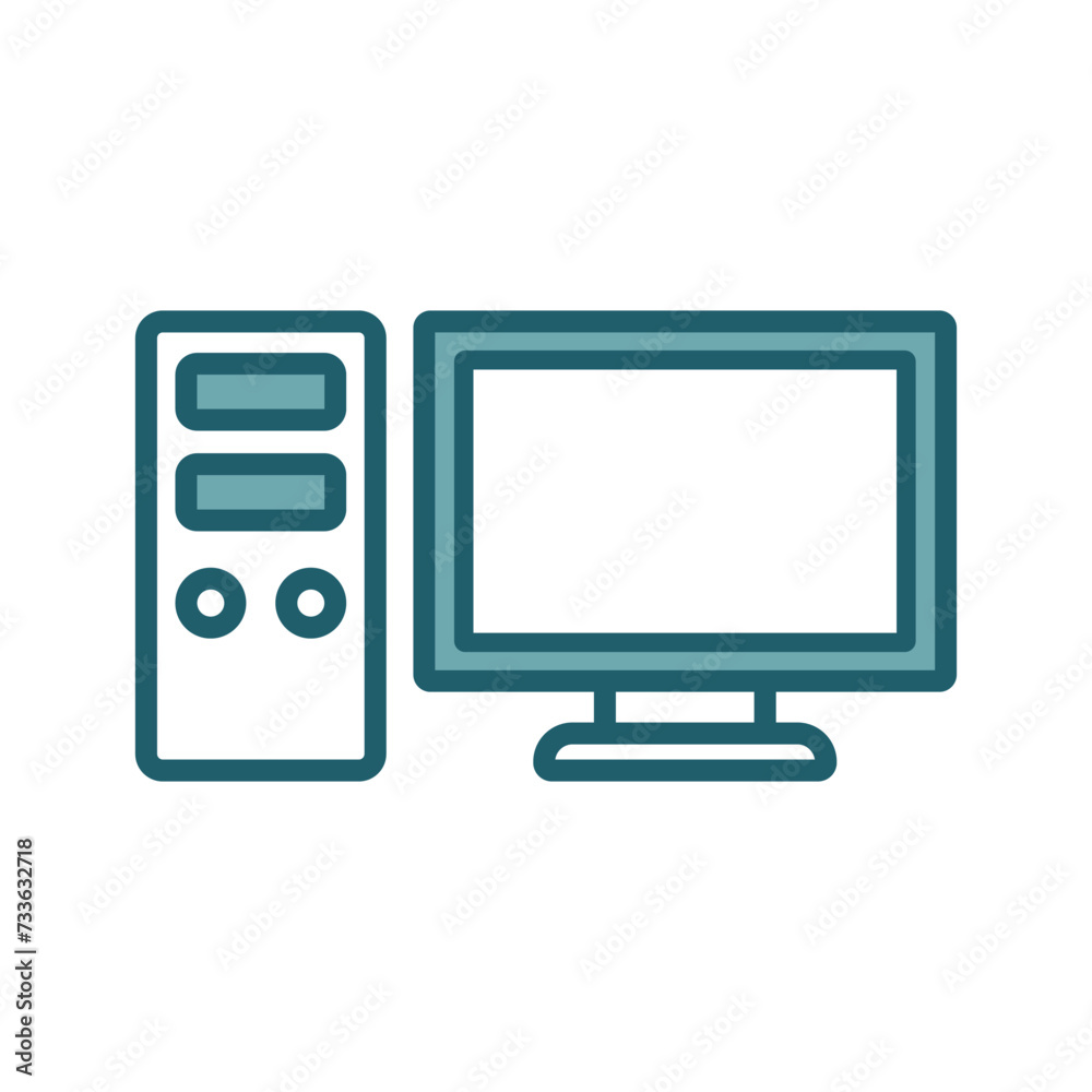 desktop computer icon vector design template simple and clean desktop computer icon vector design template simple and clean