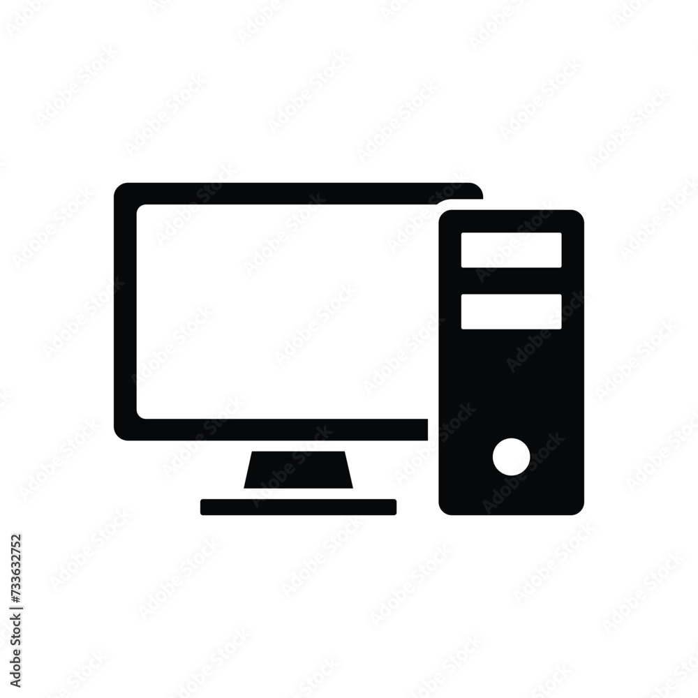 desktop computer icon vector design template simple and clean desktop computer icon vector design template simple and clean